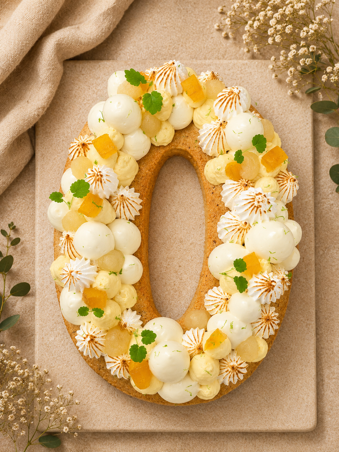 Number Cake - Façon tarte au citron meringuée